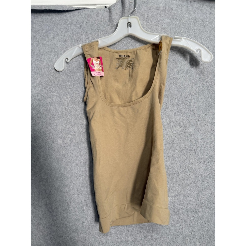 Sweet Nothings Shapewear Womens M Beige Tank Top Firm Control Wear Your Own Bra